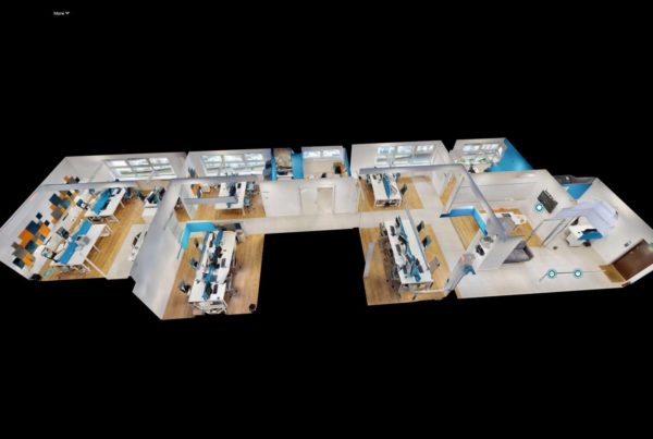 Wizualizacja 3D model 3D biuro w 3D wirtualny spacer Google Allekurier Kraków